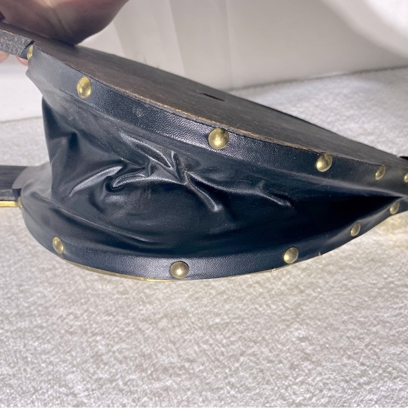 Vintage Antique Brass W Leather & Wood Decorative Bellows - Picture 12 of 16